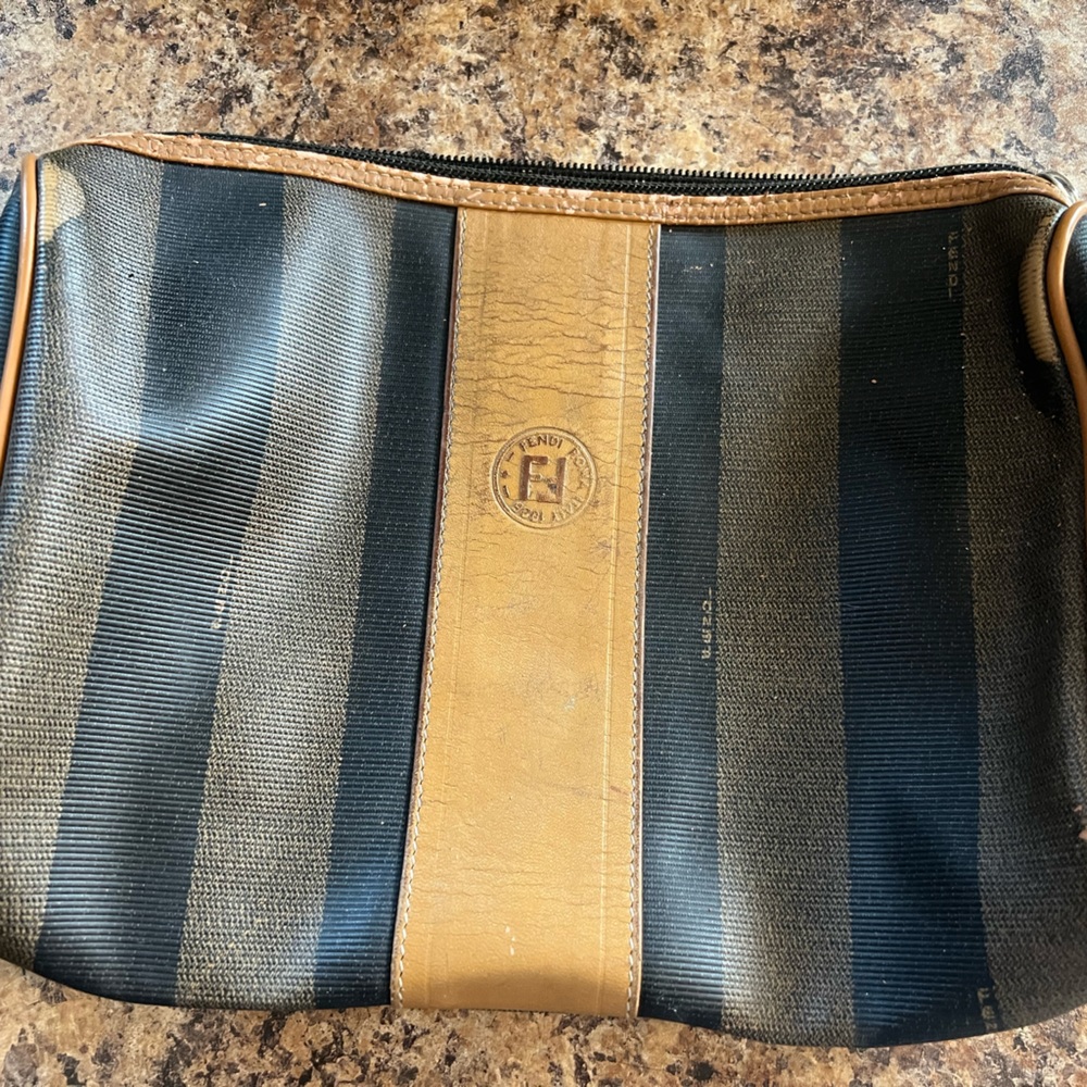 Fendi Pequin stripe shoulder bag